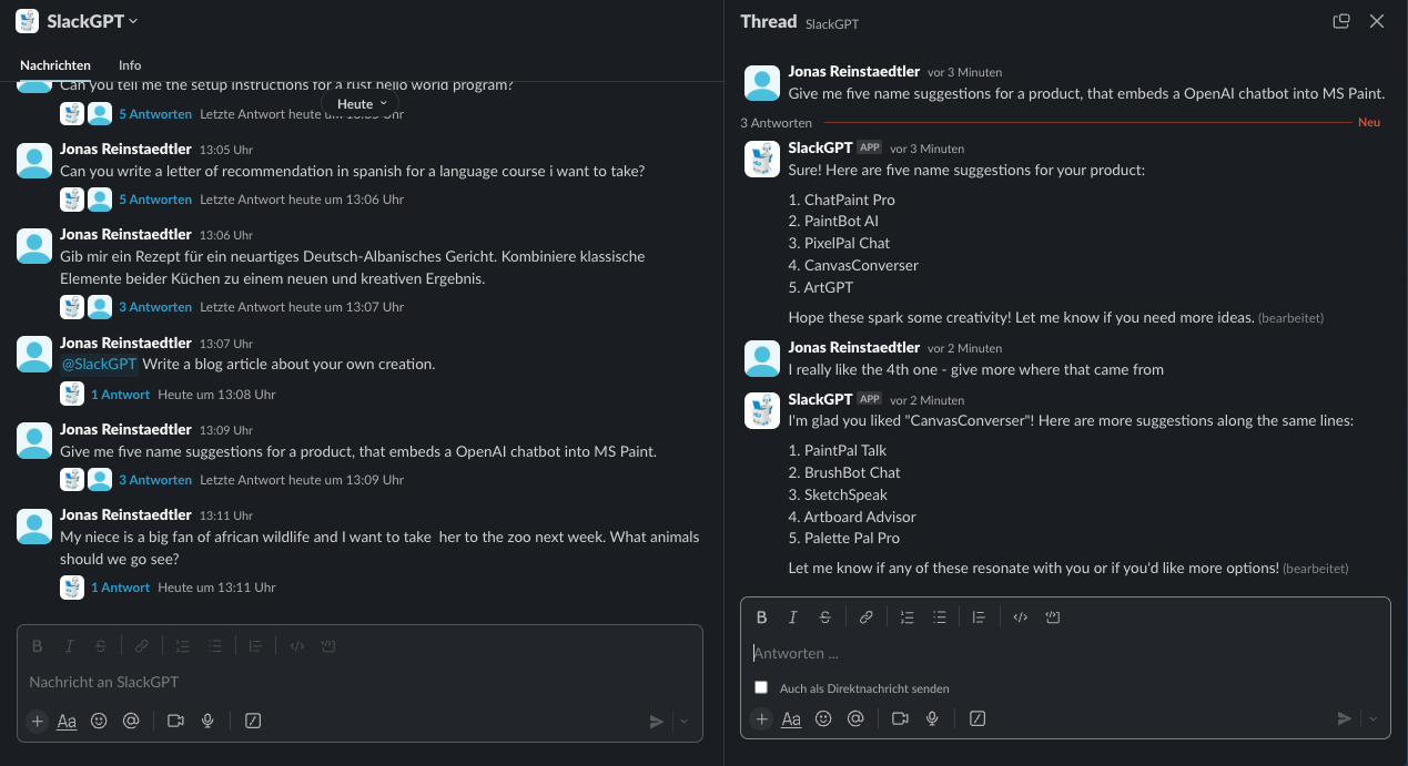 Slackgpt generic conversation